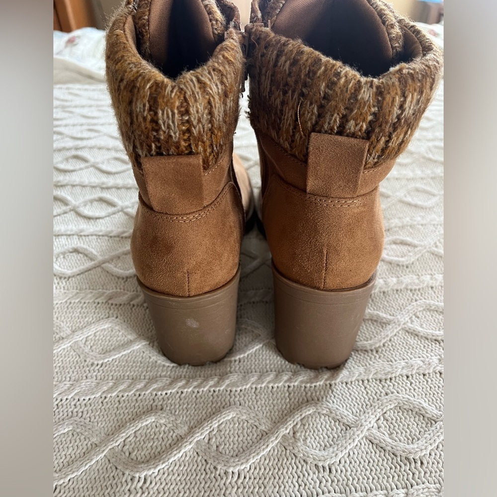 Sun & Stone Caramel Brown Hiking Boots with Heel Women’s size 9 - Picture 7 of 12